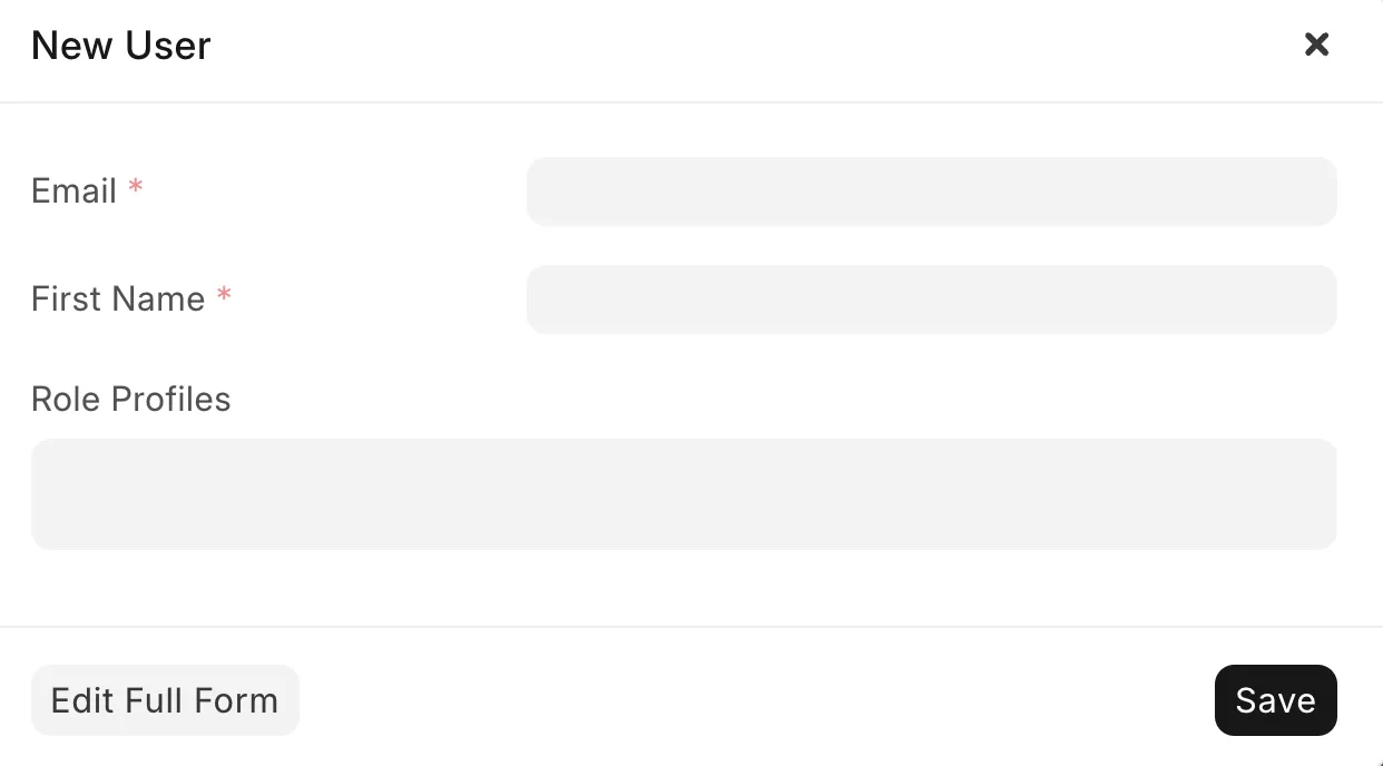 The ERPNext add user page